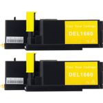 Set of 2 Compatible Dell 332-0402 Yellow Toner Cartridges (XY7N4)