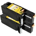 Set of 2 Compatible Dell 593-BBJW Yellow Toner Cartridges (3581G)