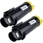 Set of 2 Compatible Dell H625 / H825 Yellow High Yield Toner Cartridges (3P7C4)