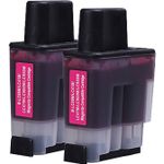 Set of 2 Compatible Brother LC-41M Magenta Ink Cartridges