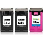 Set of 3 Compatible HP 64XL High Yield Ink Cartridges