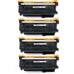 Set of 4 Compatible HP 654X & HP 654A Toner Cartridges