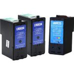 Set of 3 Compatible Lexmark 34 & 35 Ink Cartridges