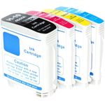 Set of 4 Compatible HP 10 Ink Cartridges