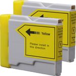 Set of 2 Compatible Brother LC-51Y Yellow Ink Cartridges