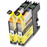 Set of 2 Compatible Brother LC-205Y Yellow Extra High Yield Ink Cartridges