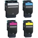 Set of 4 Compatible Lexmark C540H2 High Yield Toner Cartridges