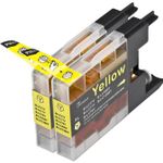 Set of 2 Compatible Brother LC-79Y Yellow Extra High Yield Ink Cartridges