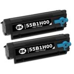 Set of 2 Compatible Lexmark 55B1H00 High Yield Laser Toner Cartridge