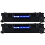 2 Pack Compatible HP 80A Black Toner Cartridge (CF280A)