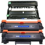 Set of 2 Compatible Brother TN-760 Black High Yield Toner & Drum Cartridge (Replaces TN-730)