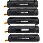 5-x HP Compatible 13X Black High-Yield Toner Cartridges (Q2613X)