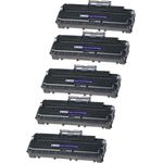 5 x Remanufactured Samsung ML-1210D3 Black Laser Toner Cartridges