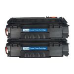 2 x HP Remanufactured 53A Black Toner Cartridges (Q7553A)