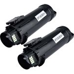 Set of 2 Compatible Dell H625 / H825 Black High Yield Toner Cartridges (N7DWF)