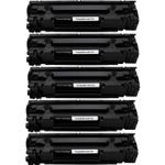 5 Pack Compatible Canon 128 Black Toner Cartridges (3500B001AA)