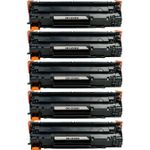 5 Pack Compatible HP 83X High-Yield Black Toner Cartridge (CF283X)