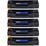 Compatible 5 Pack HP 85A Black Jumbo Toner Cartridge (CE285A)