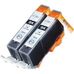 Set of 2 Compatible Canon CLI-221BK Black Ink Cartridges (2946B001)