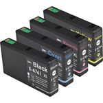 Set of 4 Compatible Epson 676XL High Yield Ink Cartridges