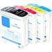 Set of 4 Compatible HP 10 Ink Cartridges