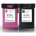 Set of 2 Compatible HP 62XL High Yield Ink Cartridges