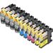 Set of 10 Compatible Brother LC-103 High Yield Ink Cartridges (Replaces LC-101)