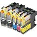 Set of 5 Compatible Brother LC-203 High Yield Ink Cartridges (LC-201)