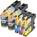 Set of 5 Compatible Brother LC-107 / LC-105 Extra High Yield Ink Cartridges