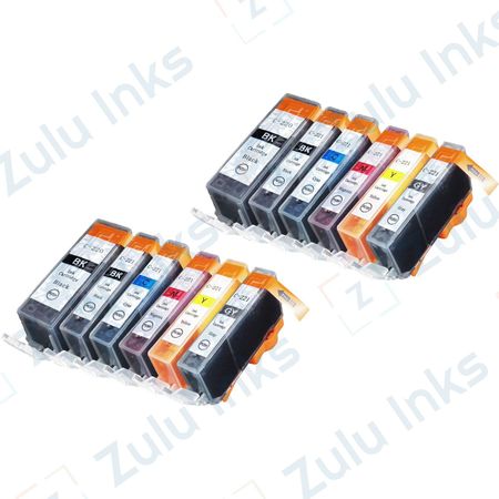 Set of 12 Compatible Canon PGI-220 & CLI-221 Ink Cartridges