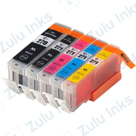 Set of 5 Compatible Canon PGI-270XL & CLI-271XL High Yield Ink Cartridges