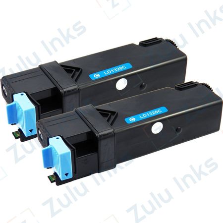 Set of 2 Compatible Dell 310-9060 Cyan High Yield Toner Cartridges (KU053)