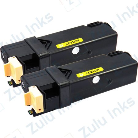 Set of 2 Compatible Dell 330-1438 Yellow High Yield Toner Cartridges (T108C)