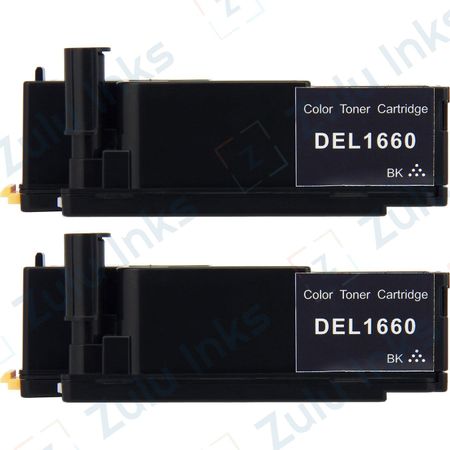 Set of 2 Compatible Dell 332-0399 Black Toner Cartridges (4G9HP)