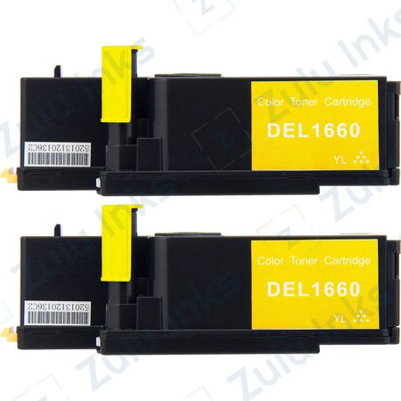 Set of 2 Compatible Dell 332-0402 Yellow Toner Cartridges (XY7N4)