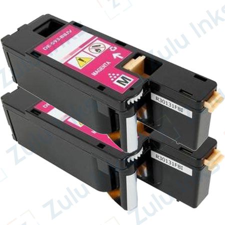 Set of 2 Compatible Dell 593-BBJV Magenta Toner Cartridges (G20VW)