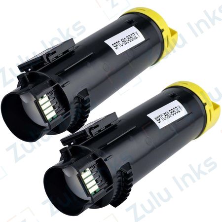 Set of 2 Compatible Dell H625 / H825 Yellow High Yield Toner Cartridges (3P7C4)