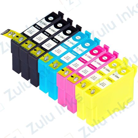 Set of 9 Compatible Epson 126 High Yield Ink Cartridges