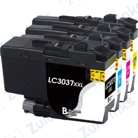 Set of 4 Compatible Brother LC-3037 Extra High Yield Ink Cartridges