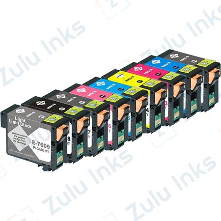 Set of 9 Compatible Epson 760 Ink Cartridges