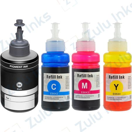 Set of 4 Compatible Epson 774 & 664 High Yield Ink Bottle