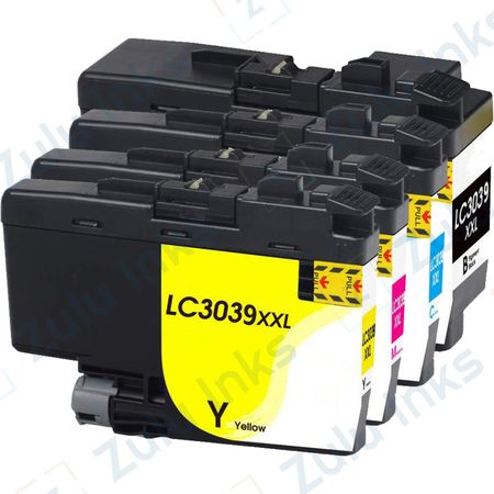 Set of 4 Compatible Brother LC-3039 Ultra High Yield Ink Cartridges