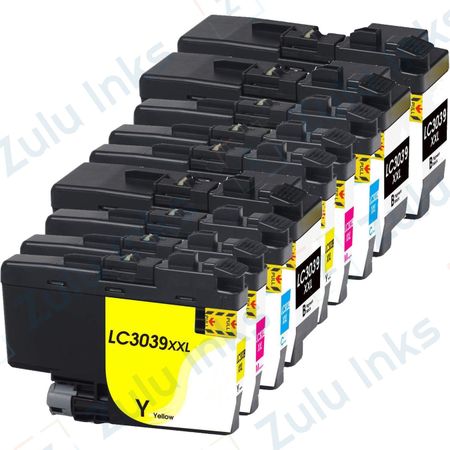 Set of 9 Compatible Brother LC-3039 Ultra High Yield Ink Cartridges