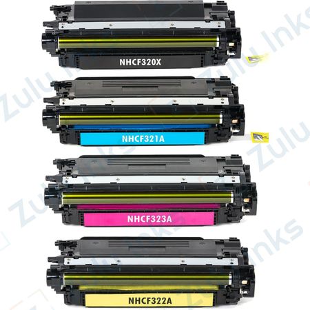 Set of 4 Compatible HP 653X & HP 653A