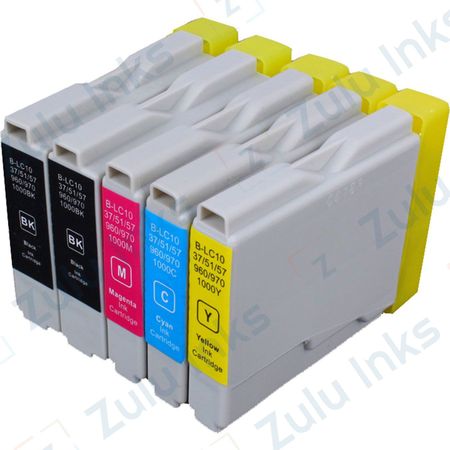 Set of 5 Compatible Brother LC-51 Ink Cartridges