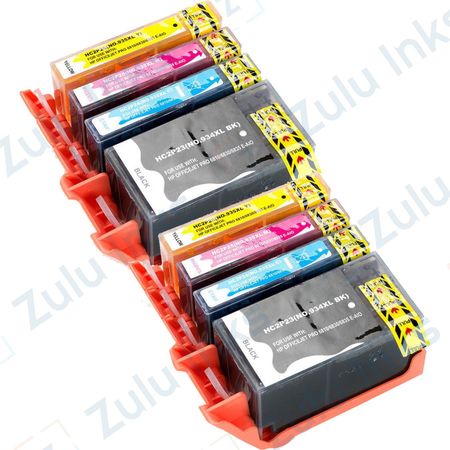 Set of 8 Compatible HP 934XL & 935XL High Yield Ink Cartridges