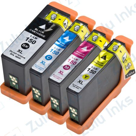 Set of 4 Compatible Lexmark 150XL High Yield Ink Cartridges