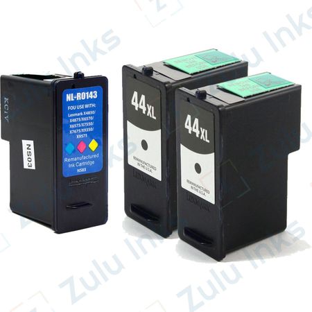 Set of 3 Compatible Lexmark 44XL & 43XL High Yield Ink Cartridges