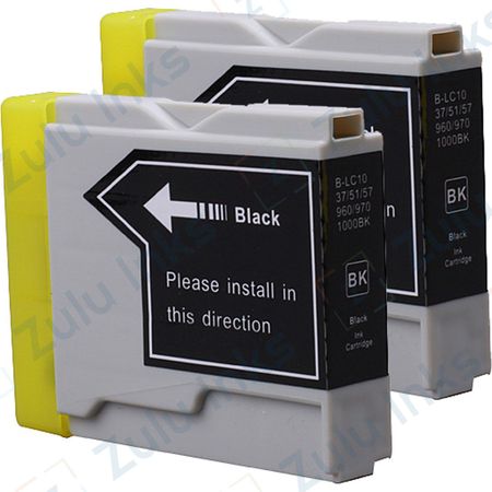 Set of 2 Compatible Brother LC-51BK Black Ink Cartridges