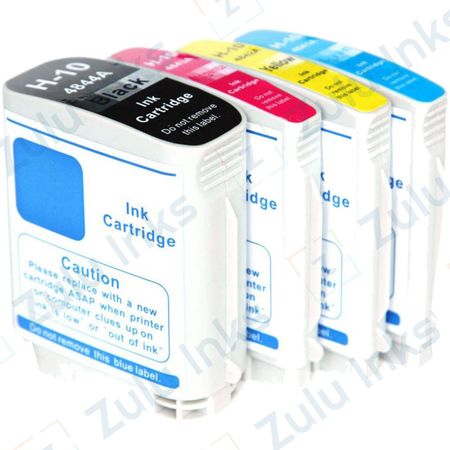 Set of 4 Compatible HP 10 Ink Cartridges